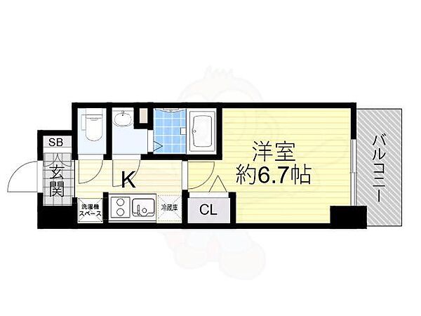 ArtizA淡路 ｜大阪府大阪市東淀川区淡路４丁目(賃貸マンション1K・6階・23.25㎡)の写真 その2