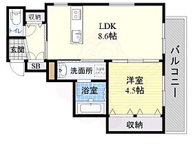 プロスペラーレ新大阪  ｜ 大阪府大阪市淀川区東三国１丁目（賃貸マンション1LDK・4階・34.44㎡） その2