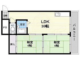 シャンティ松本  ｜ 大阪府大阪市淀川区十八条３丁目（賃貸マンション2LDK・3階・43.00㎡） その2