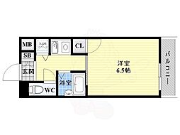 シティライフプレサンス新大阪 1Kの間取図画像