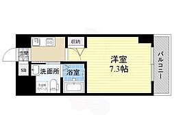 エグゼ新大阪南 1Kの間取図画像