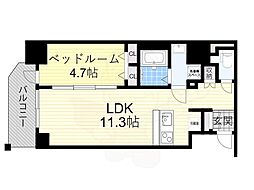 COMFORIALIV新大阪WEST 1LDKの間取図画像