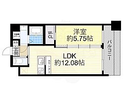 プレジオ東三国 1LDKの間取図画像