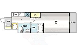 エスリード新大阪NORTH 1Kの間取図画像