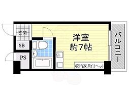 ライオンズマンション新大阪第5 ワンルームの間取図画像