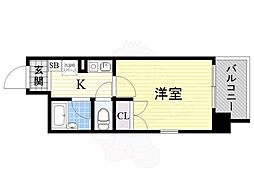 エスリード新大阪第8 1Kの間取図画像