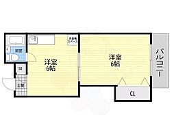 ローズマンション 1DKの間取図画像