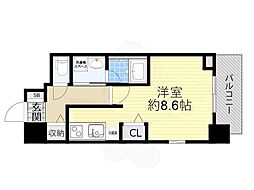 スプランディッド2 ワンルームの間取図画像