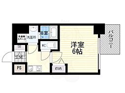 エスリード新大阪グランファースト 1Kの間取図画像