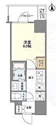 バウスフラッツ新大阪 1Kの間取図画像