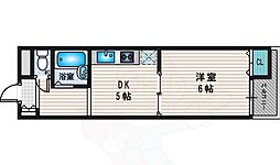 エクト1 1DKの間取図画像