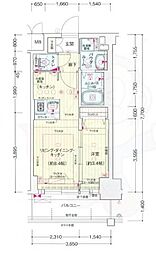 プレサンス新大阪ジェイズ 1LDKの間取図画像
