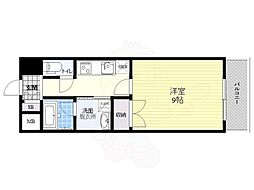 セレッソコート新大阪 1Kの間取図画像