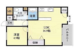 ロイヤルハイツ中尾 4階/-