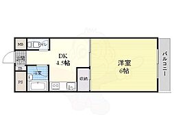 エクセルハイツ 1DKの間取図画像