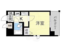 エスリード新大阪第3 1Kの間取図画像