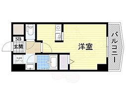 ノルデンハイム新大阪2 ワンルームの間取図画像