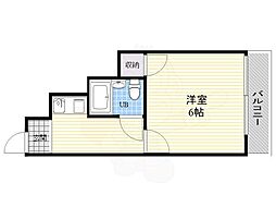 Grandcourt新大阪 1Kの間取図画像