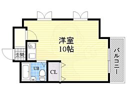 ミュゼ西淡路 1Kの間取図画像