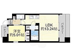 プレジオ東三国 1LDKの間取図画像