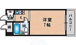 新大阪ハイグレートコーポ 1Kの間取図画像