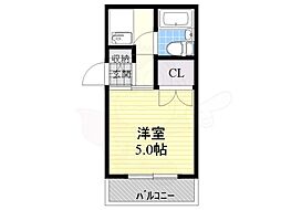 Do東三国1 1Kの間取図画像