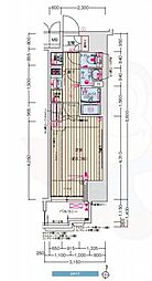 フェニックス新大阪 1Kの間取図画像