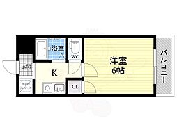 グランメール 1Kの間取図画像