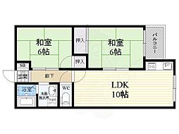 丸重グランドハイツ 2LDKの間取図画像