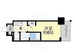 エスリード新大阪ザ・プレミアEAST 1Kの間取図画像