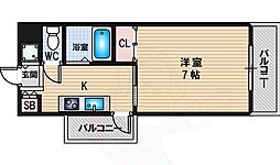ファイブツー 1Kの間取図画像