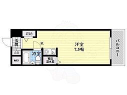 コボリマンション新大阪 ワンルームの間取図画像