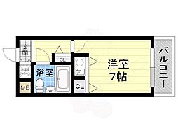 ビューキャッスル ワンルームの間取図画像