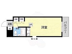シャンボール第3新大阪 ワンルームの間取図画像