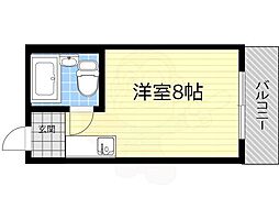 ビジネス新大阪 ワンルームの間取図画像