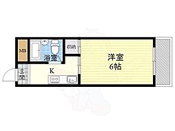 グレイスフル第3東三国 1Kの間取図画像