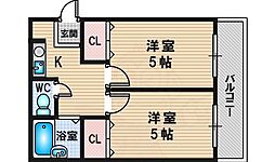 ミングル豊新セリオ 2Kの間取図画像