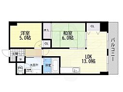 リリーベル 2LDKの間取図画像