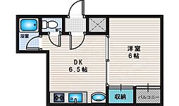ルールマンション 1DKの間取図画像