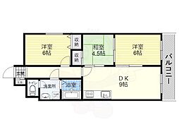 誼マンション 3DKの間取図画像