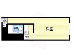 チサン第8新大阪 ワンルームの間取図画像