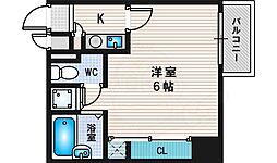 シティライフディナスティ新大阪 1Kの間取図画像