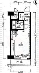 ライオンズマンション新大阪第5 ワンルームの間取図画像