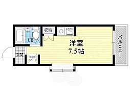 リバーサイドニシムラ ワンルームの間取図画像