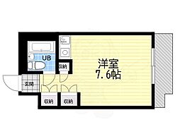メゾン第5新大阪 ワンルームの間取図画像