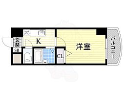 ノルデンハイム新大阪 1Kの間取図画像