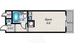 ライオンズマンション新大阪第3 ワンルームの間取図画像