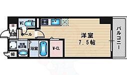 ICube上新庄 ワンルームの間取図画像