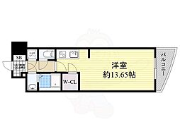セレニテ新大阪弐番館 ワンルームの間取図画像