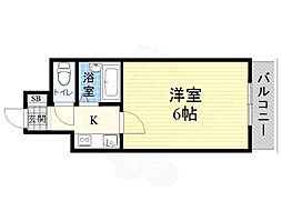 第二中本ビル 1Kの間取図画像